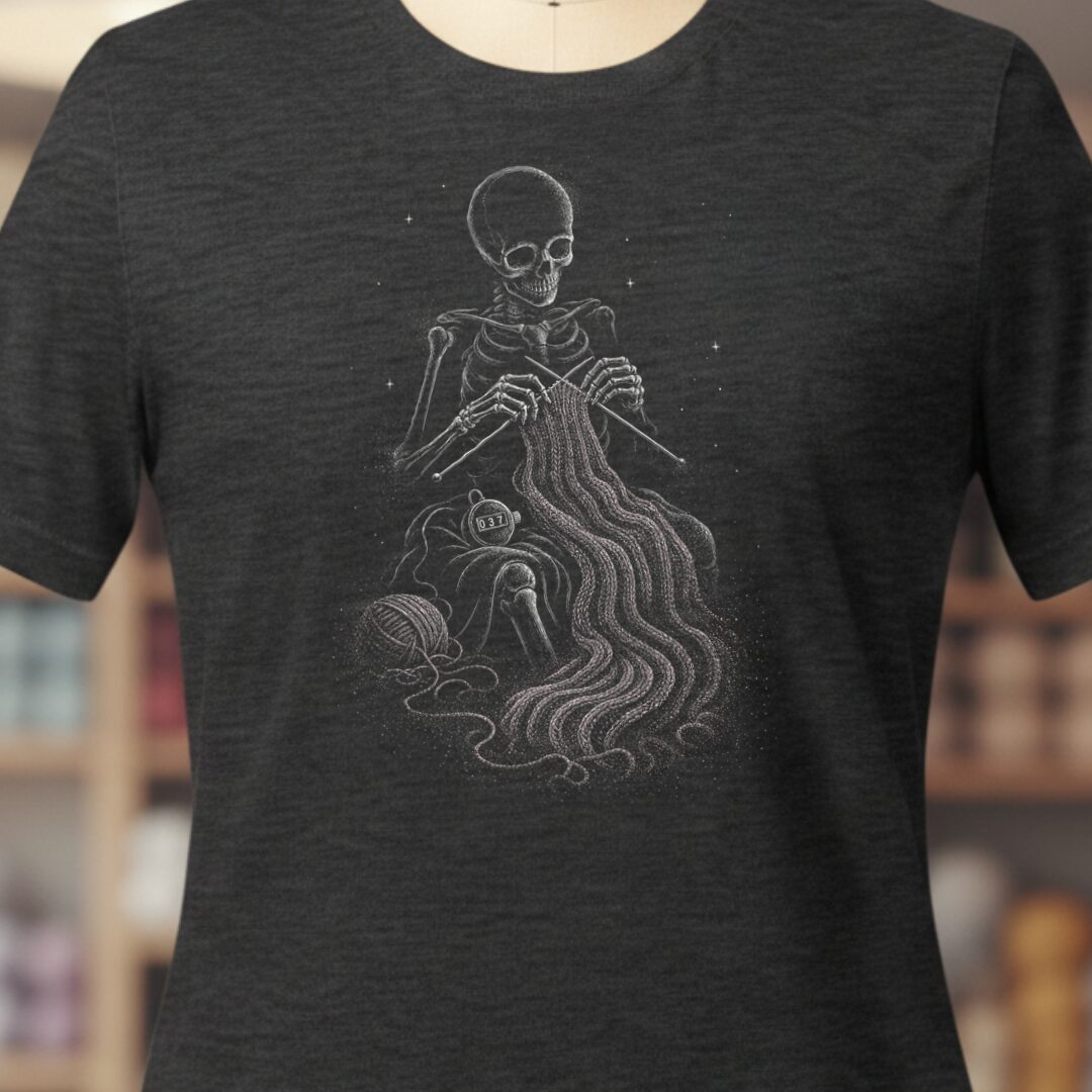 Skeleton Stitcher Dark Grey T-Shirt.jpg