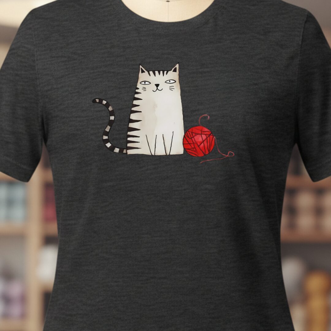 Sketchy Cat T-Shirt Dark Grey t-shirt