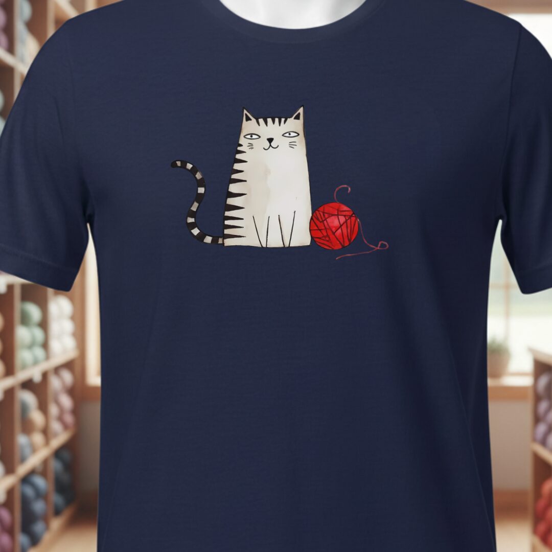 Sketchy Cat T-Shirt Navy t-shirt