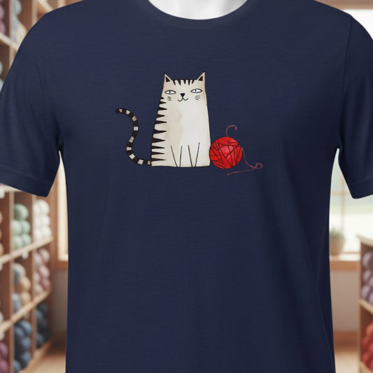Sketchy Cat T-Shirt Navy t-shirt