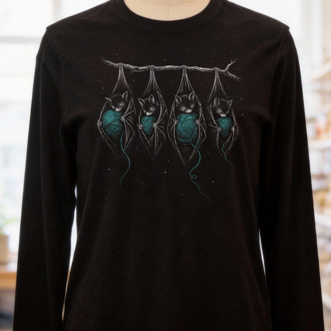 Sleeping Bats Black Long Sleeve Tee.jpg