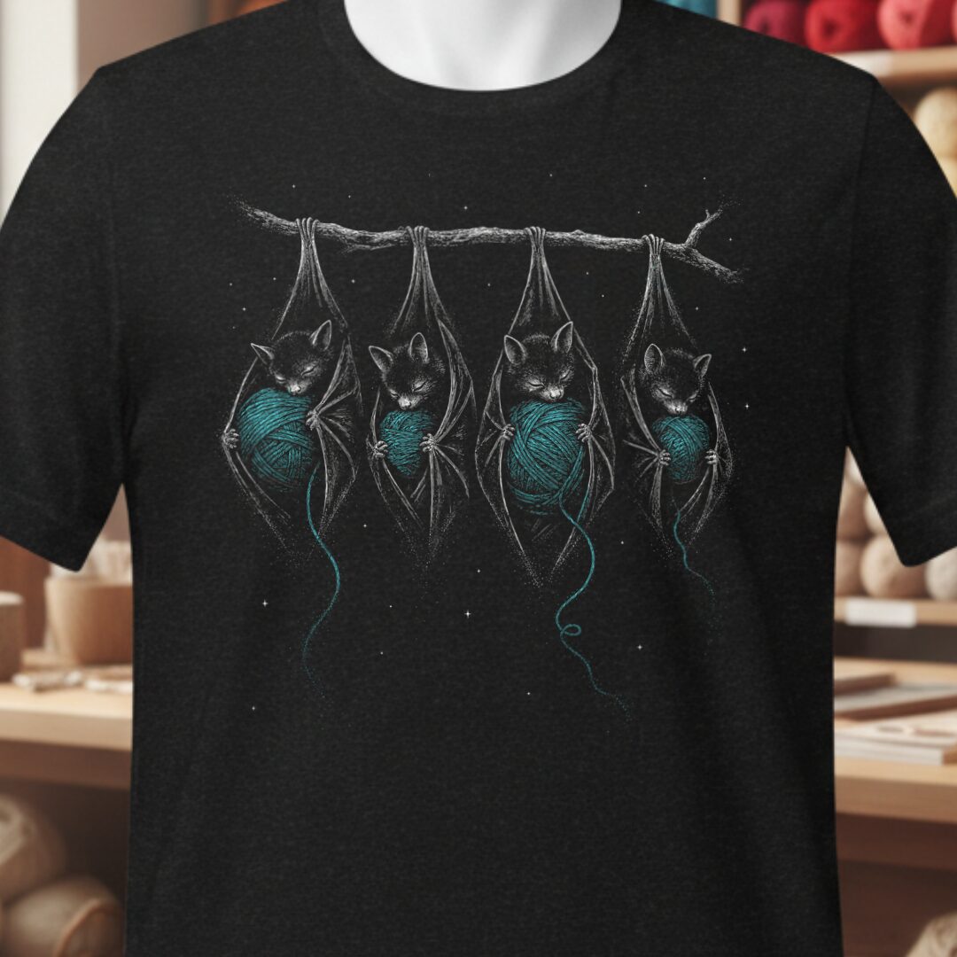 Sleeping Bats Black T-Shirt.jpg