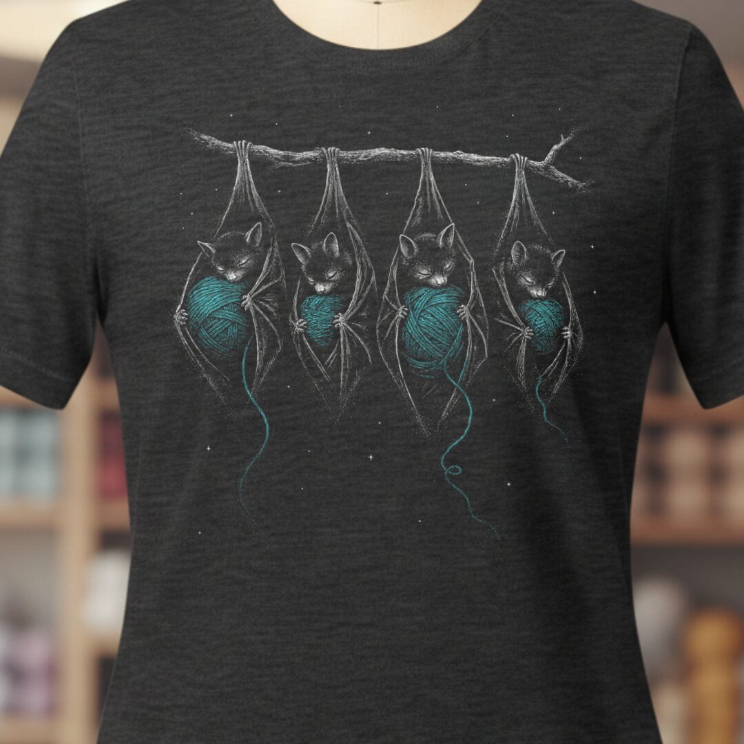 Sleeping Bats Dark Grey T-Shirt.jpg