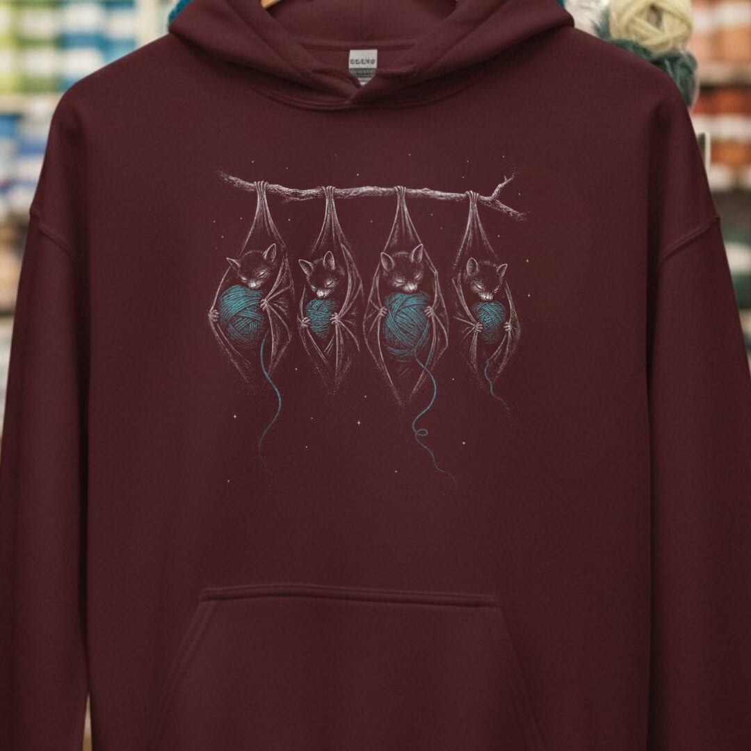 Sleeping Bats Maroon Hoodie.jpg