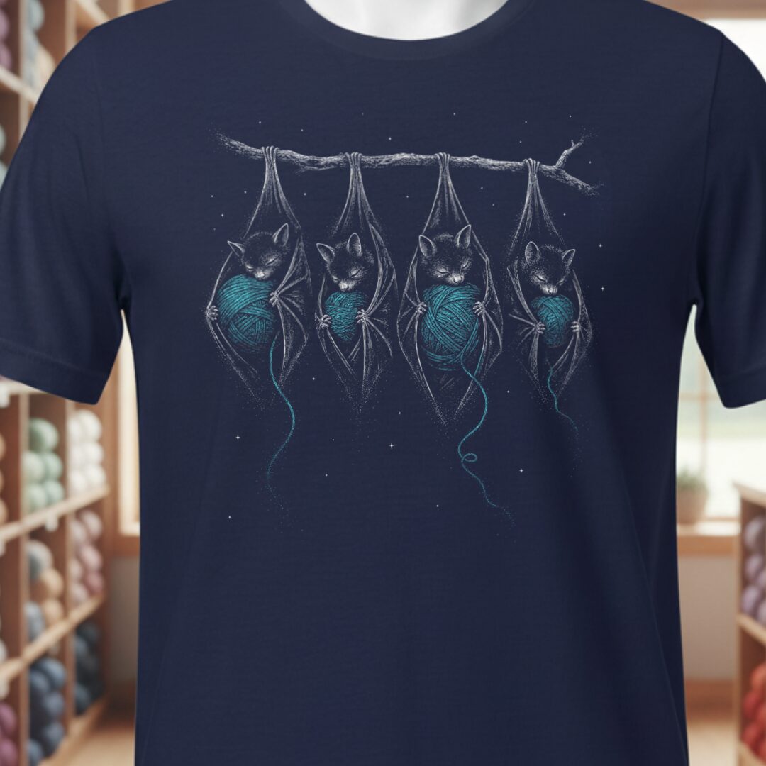 Sleeping Bats Navy T-Shirt.jpg