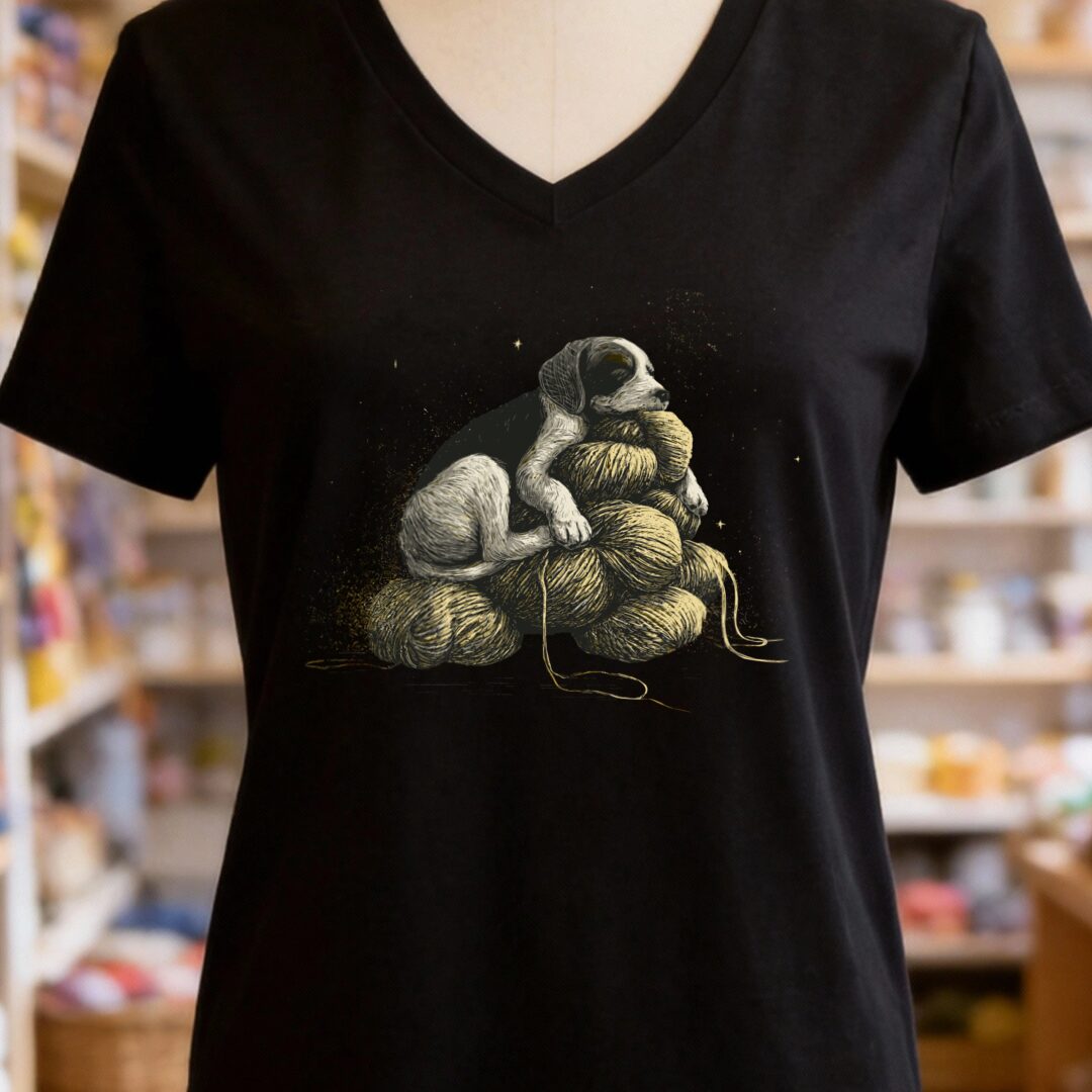 Sleeping Dog Black V Neck.jpg
