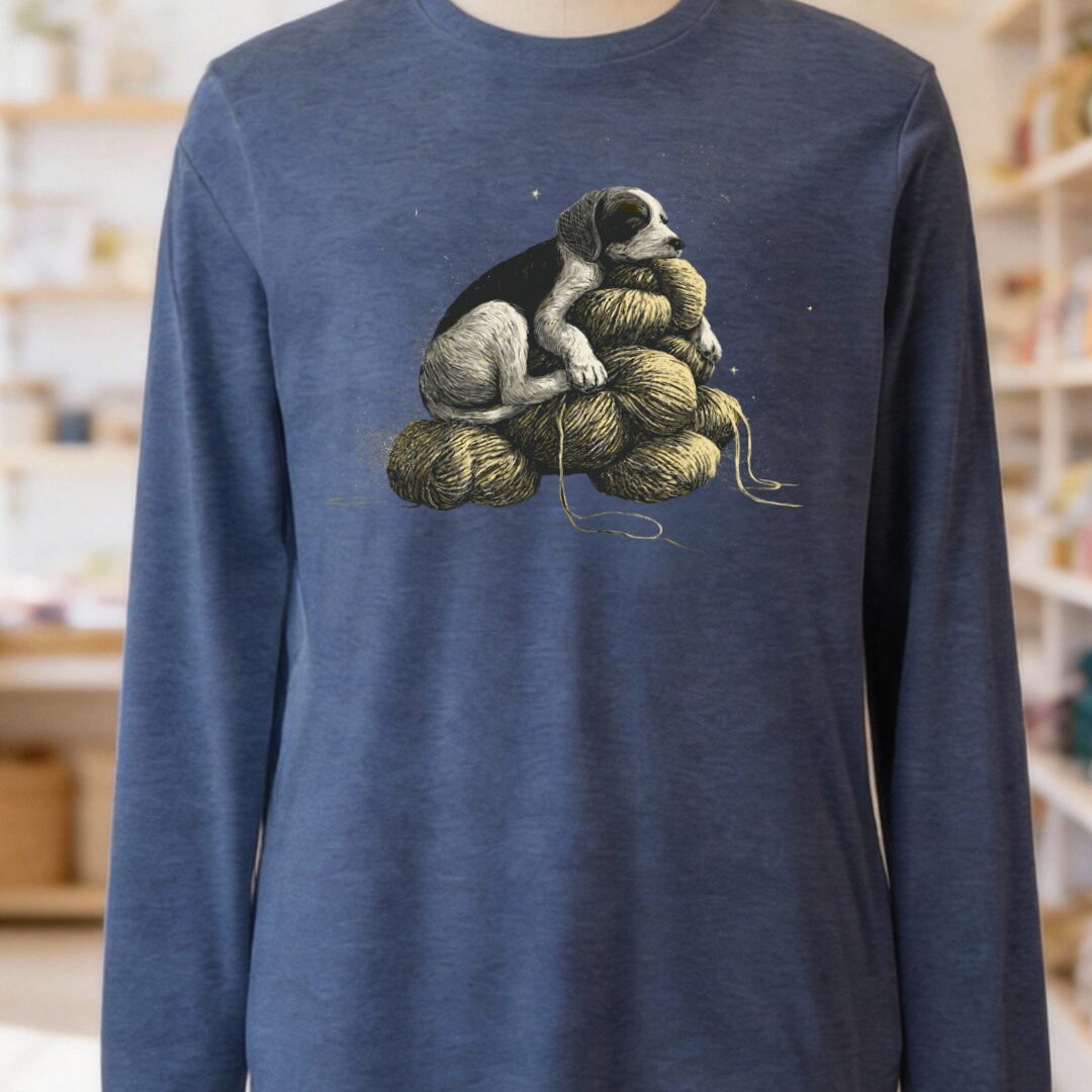 Sleeping Dog Heather Navy Long Sleeve Tee.jpg
