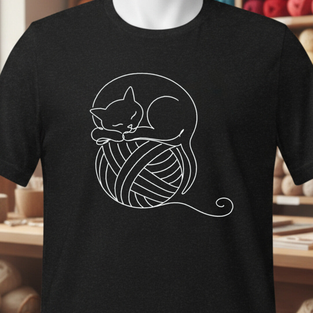 Sleepy Cat Black T-Shirt.jpg