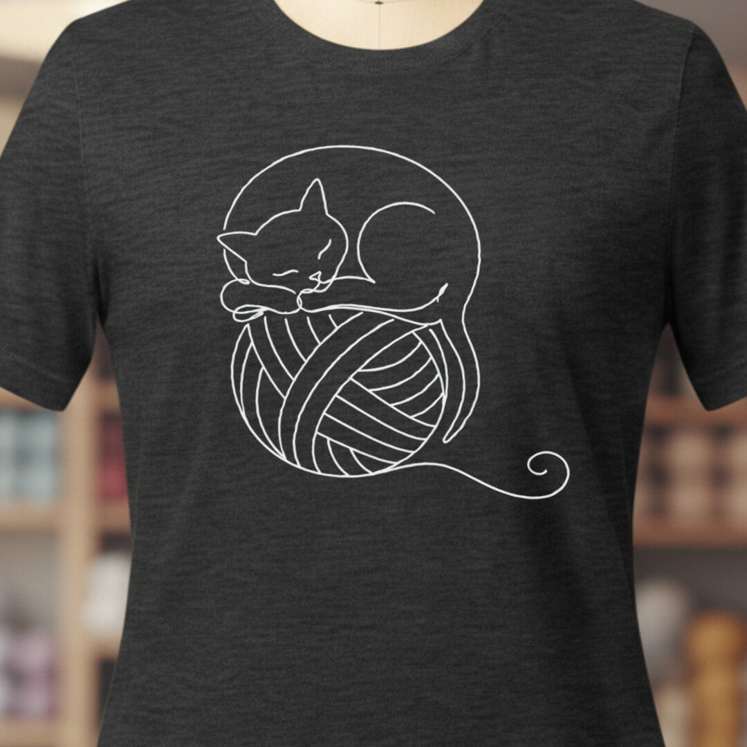 Sleepy Cat Dark Grey T-Shirt.jpg