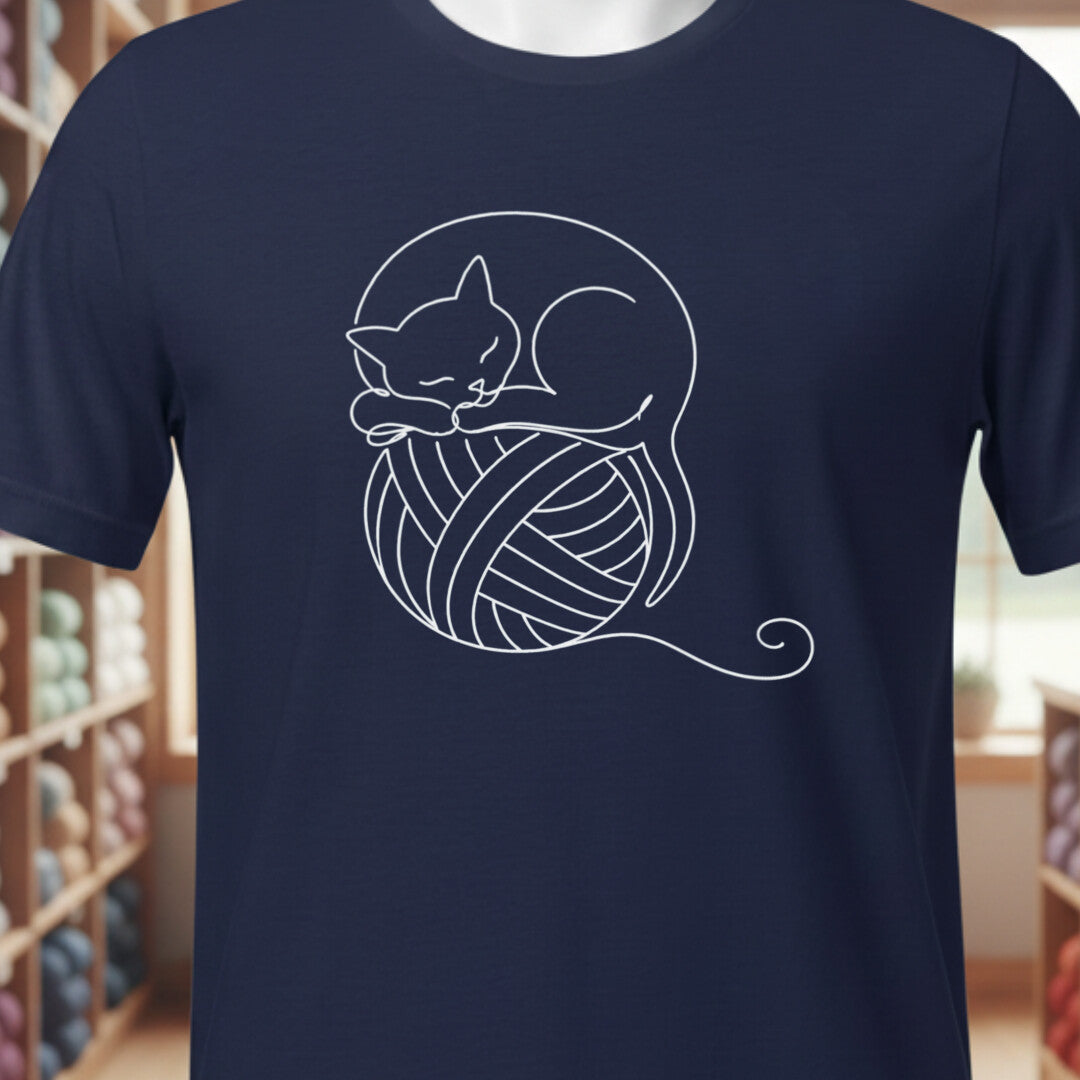 Sleepy Cat Navy T-Shirt.jpg