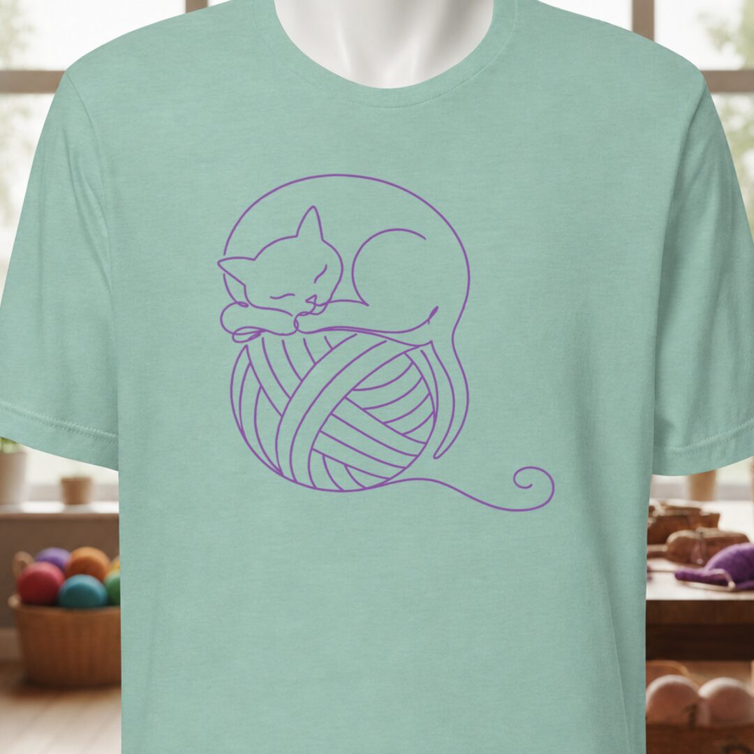 Sleepy Cat T-Shirt Sea Breeze t-shirt