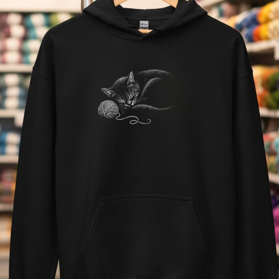Sleepy Kitty Hoodie Black t-shirt