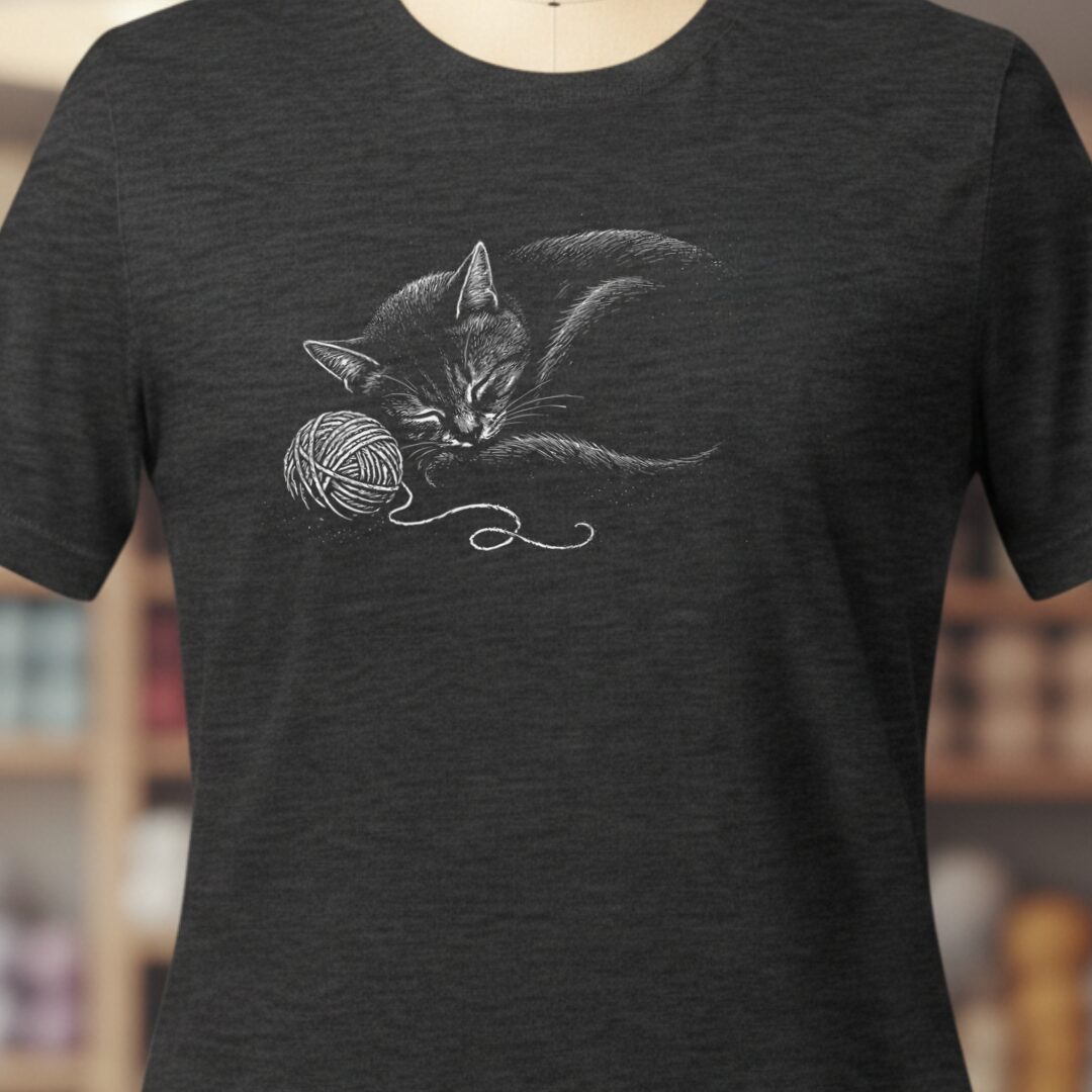 Sleepy Kitty T-Shirt Dark Grey t-shirt