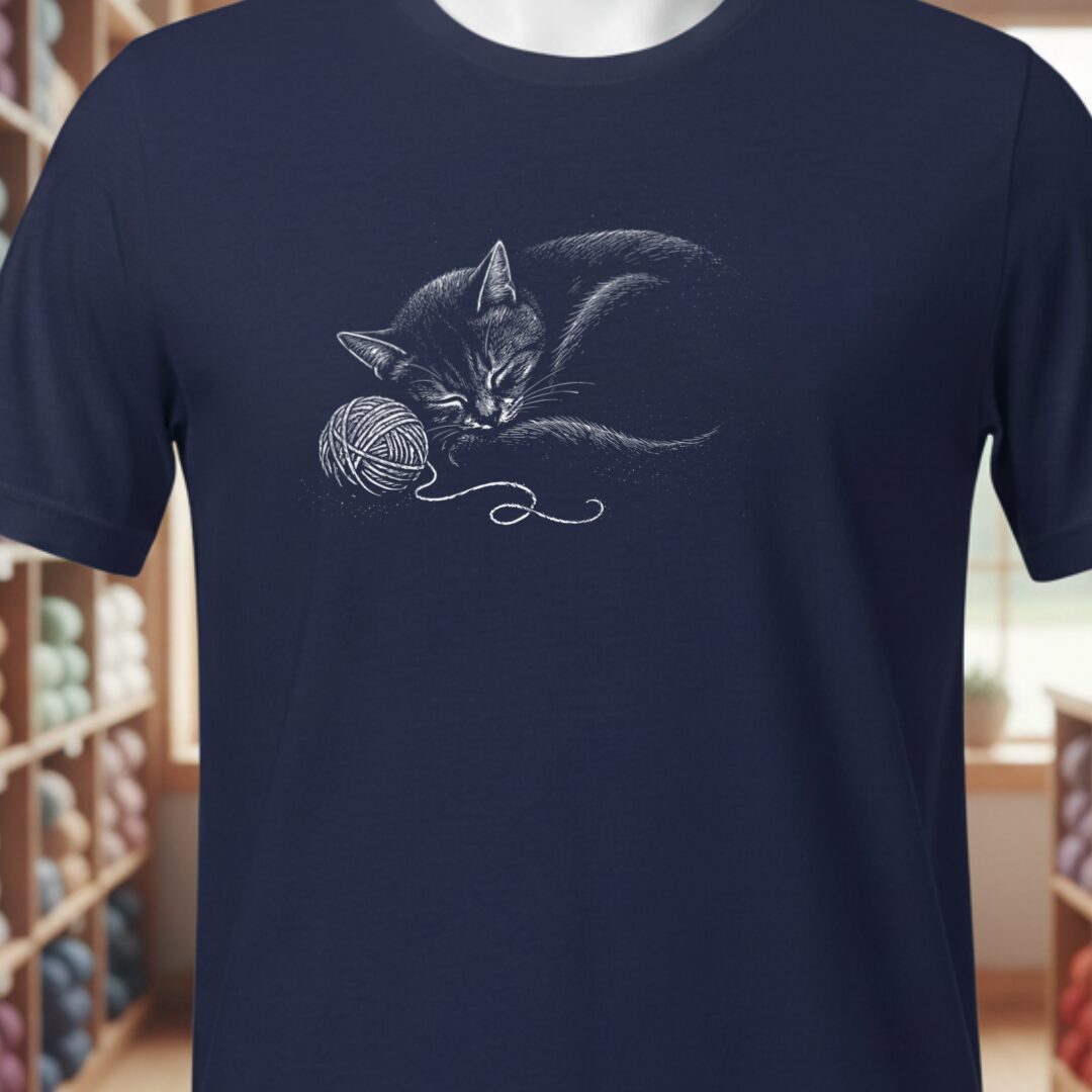 Sleepy Kitty T-Shirt Navy t-shirt