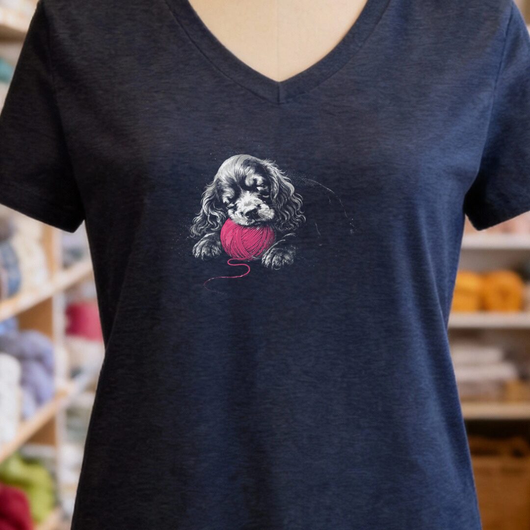 Sleepy Puppy V-Neck T-Shirt Navy t-shirt
