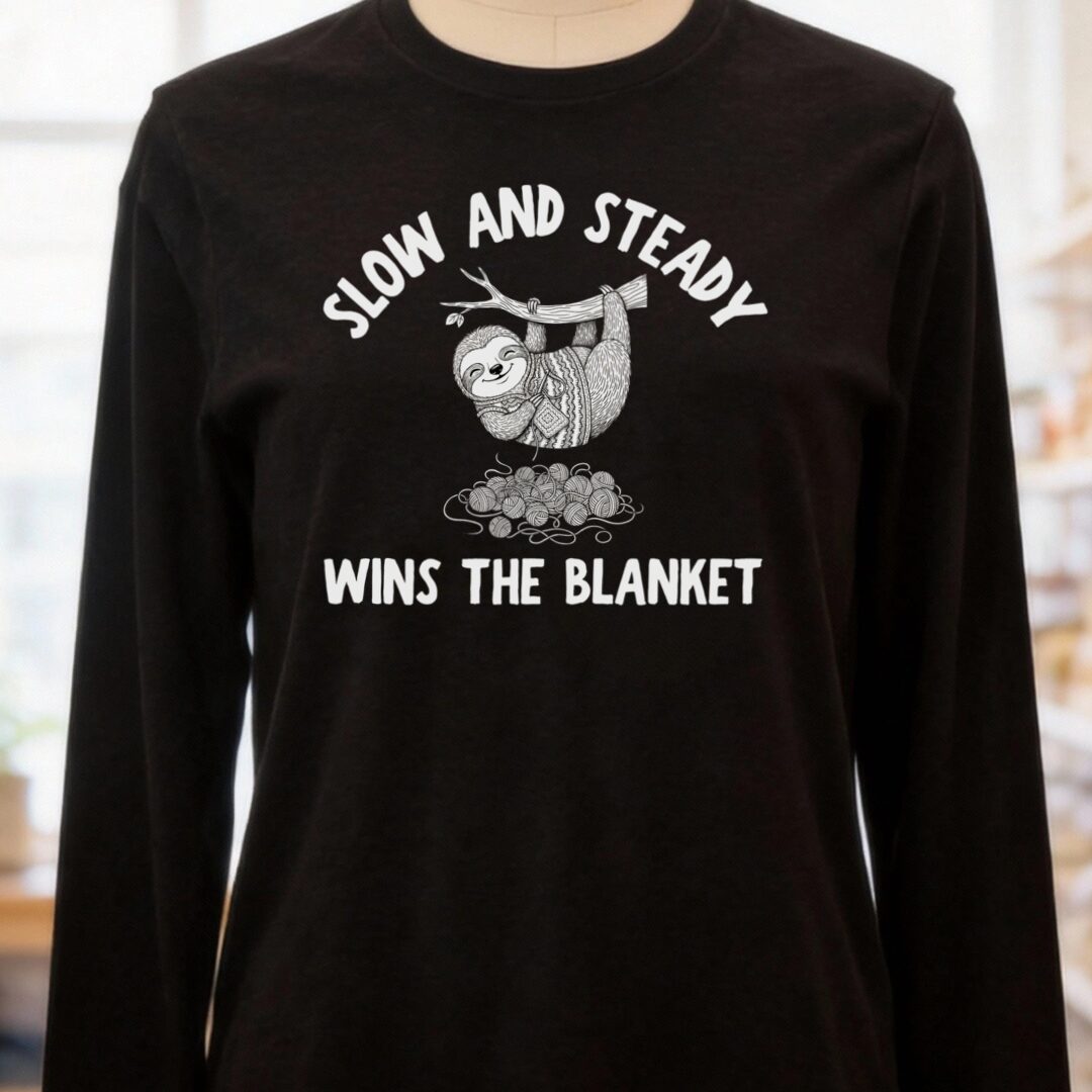 Sloth Blanket Long Sleeve Tee Black Heather t-shirt