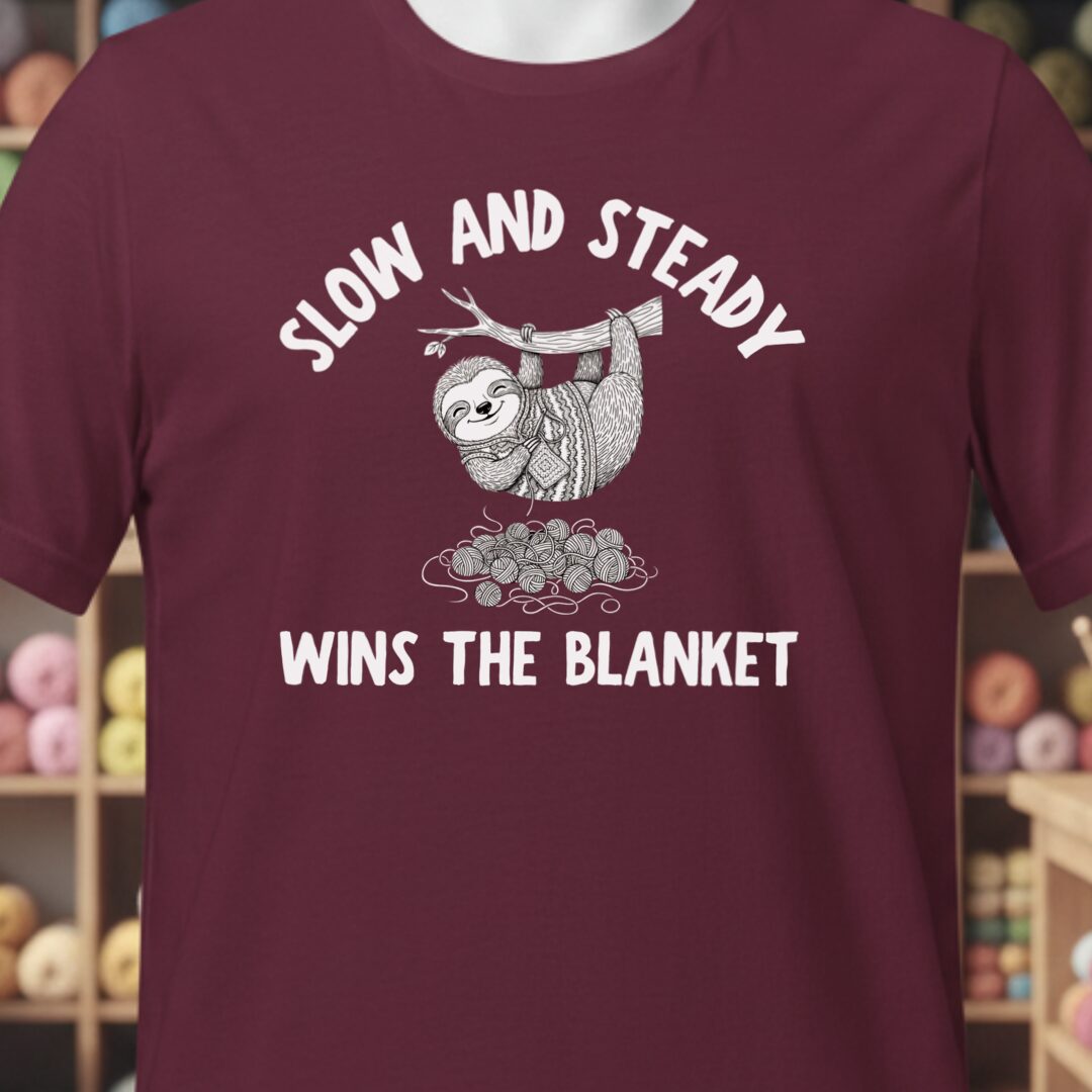 Sloth Blanket T-Shirt Maroon t-shirt