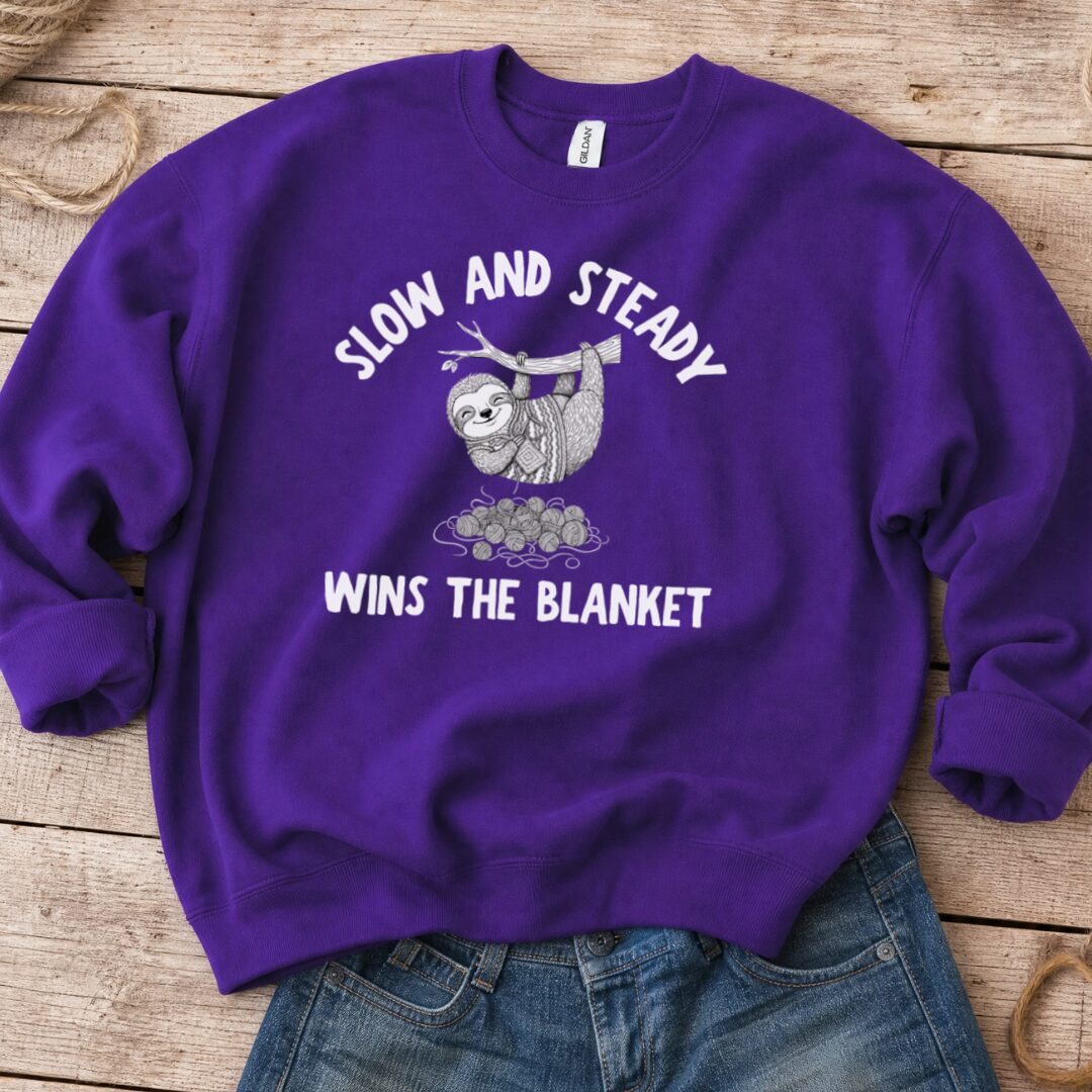 Sloth Blanket Sweatshirt Purple t-shirt