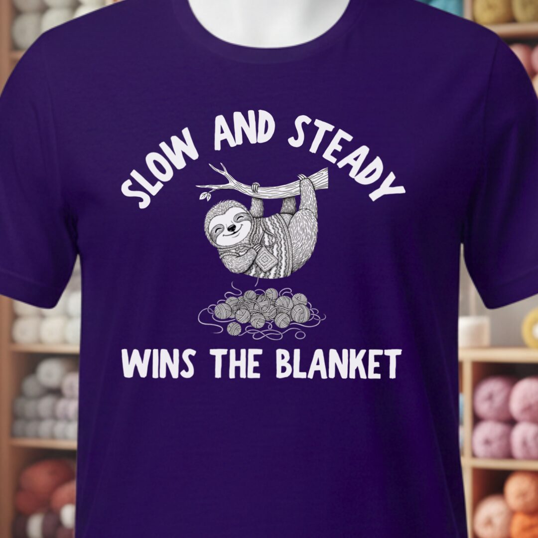 Sloth Blanket T-Shirt Purple t-shirt