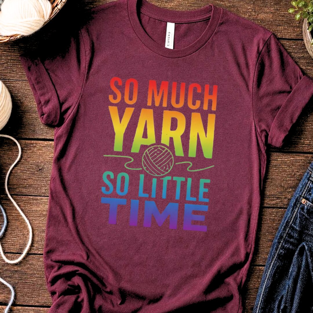 So Much Time Rainbow T-Shirt Maroon t-shirt