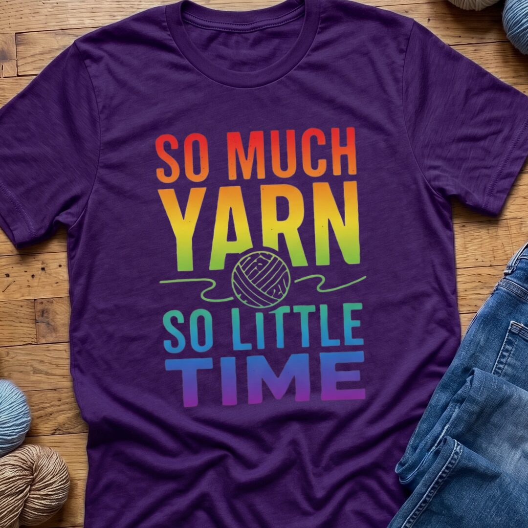 So Much Time Rainbow T-Shirt Purple t-shirt