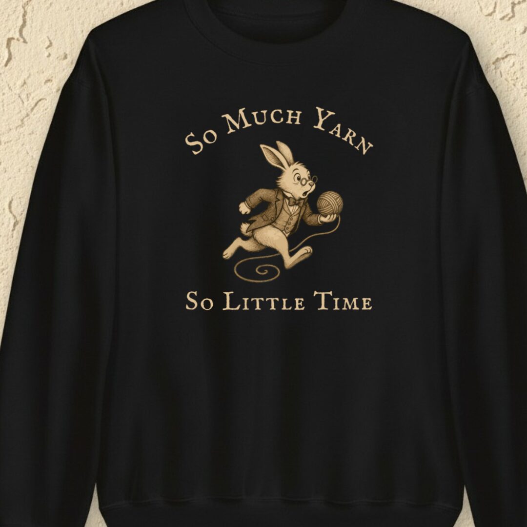 So Much Yarn Black Sweatshirt.jpg