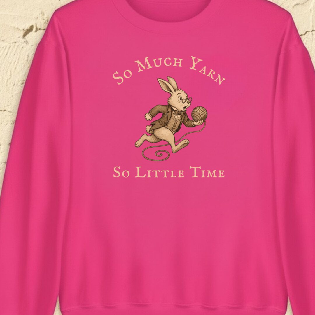 So Much Yarn Bright Pink Sweatshirt.jpg