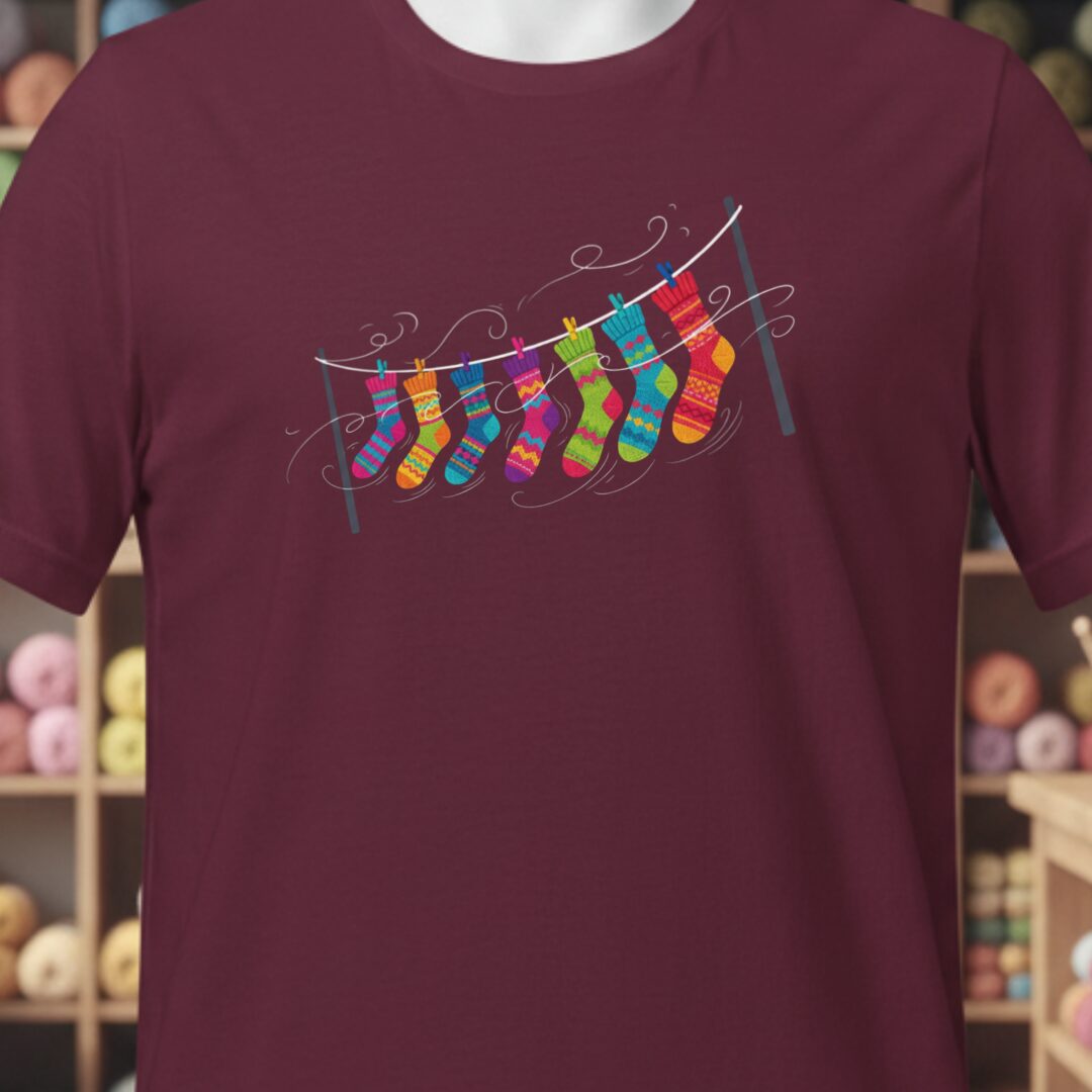 Sock Line T-Shirt Maroon t-shirt