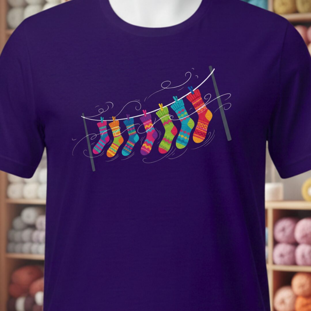 Sock Line T-Shirt Purple t-shirt