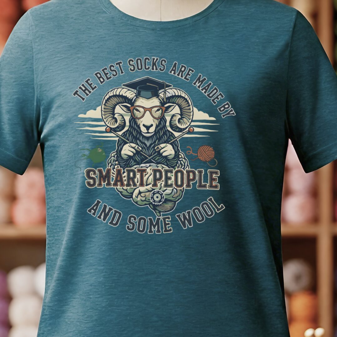 Sock Maker T-Shirt Teal Blue t-shirt
