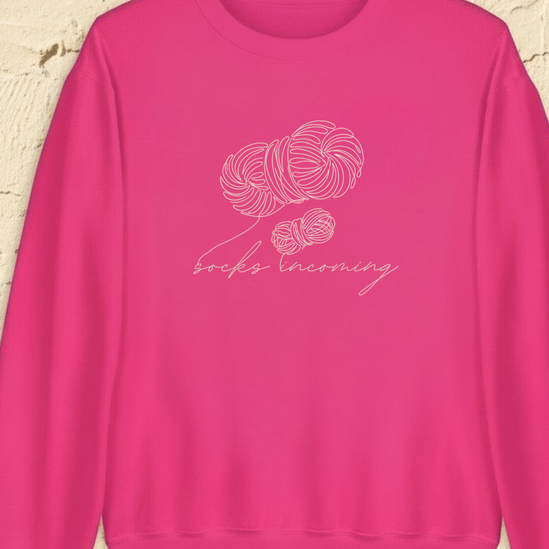 Socks Incoming Bright Pink Sweatshirt.jpg