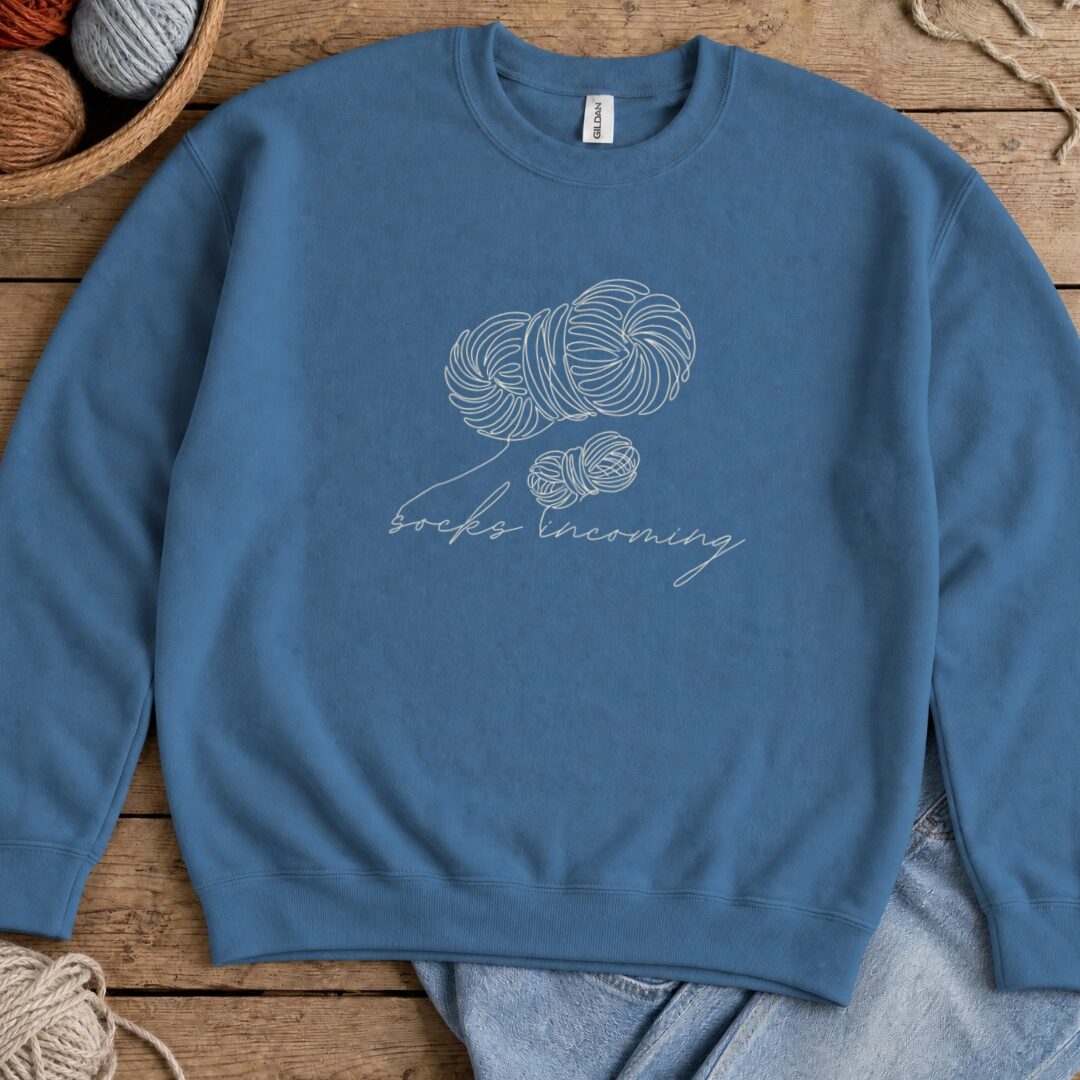 Socks Incoming Sweatshirt Indigo Blue t-shirt