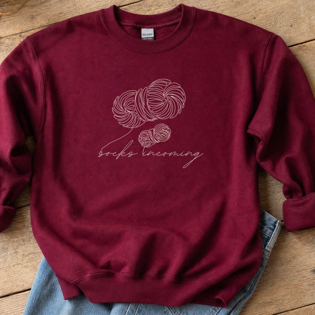 Socks Incoming Sweatshirt Maroon t-shirt