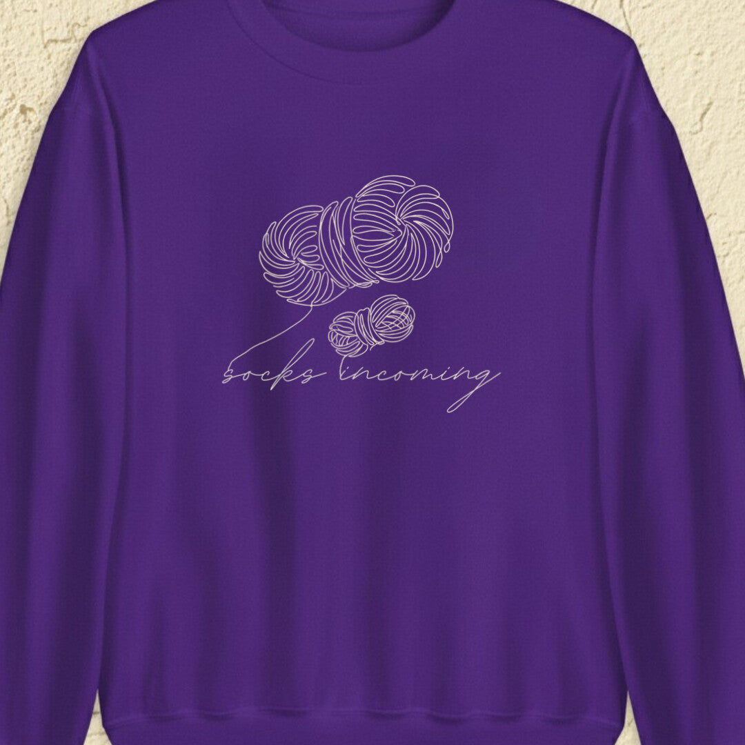 Socks Incoming Purple Sweatshirt.jpg