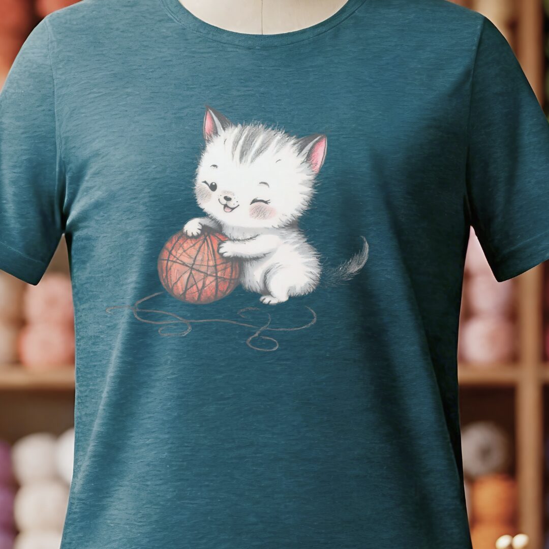 Soft Kitty T-Shirt Teal Blue t-shirt