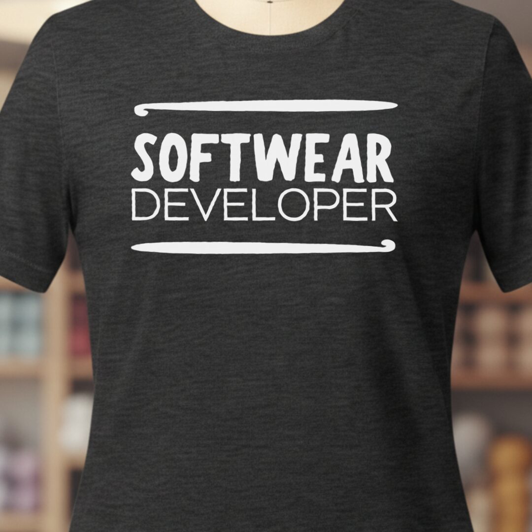 Software Developer Crochet T-Shirt Dark Grey t-shirt