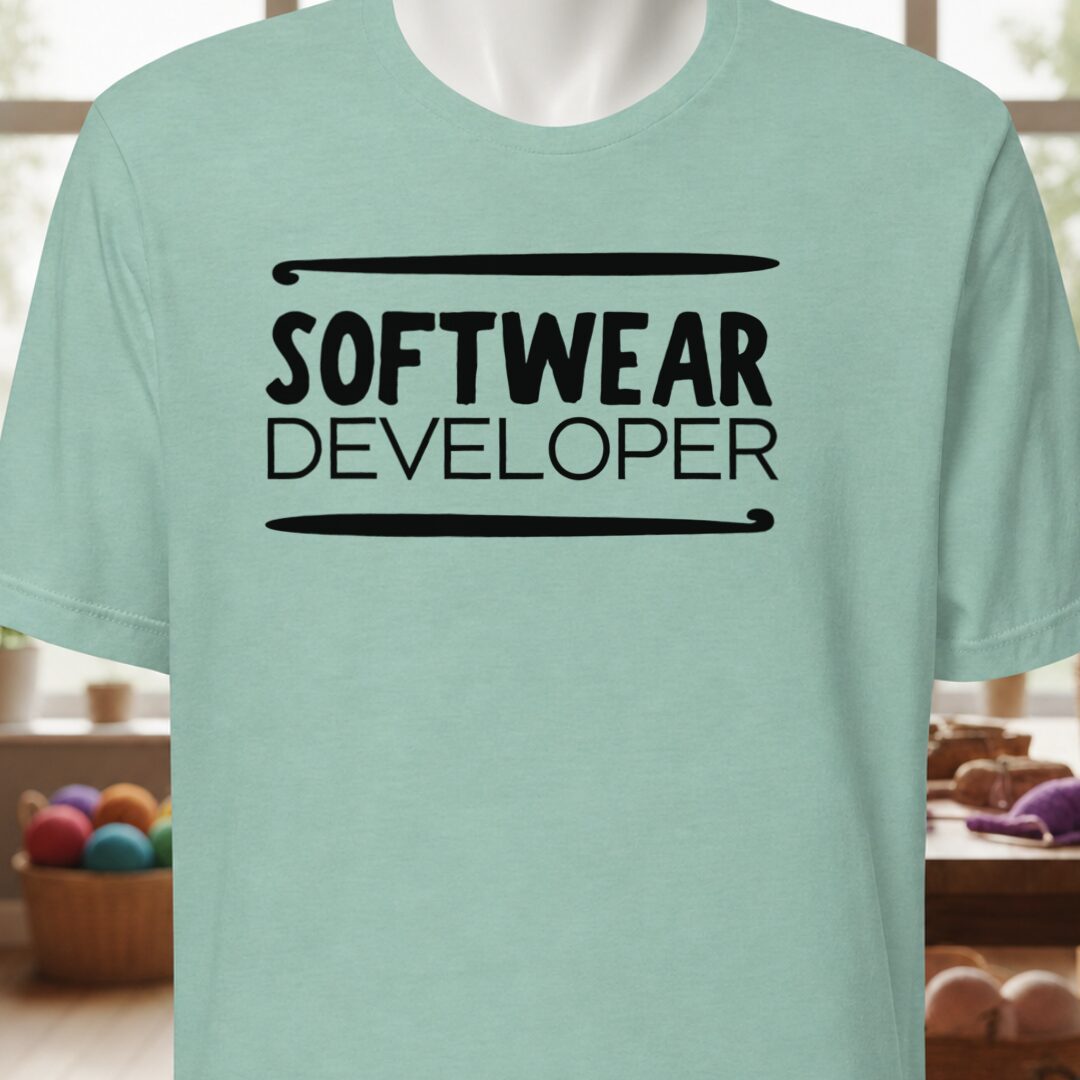 Software Developer Crochet T-Shirt Sea Breeze t-shirt