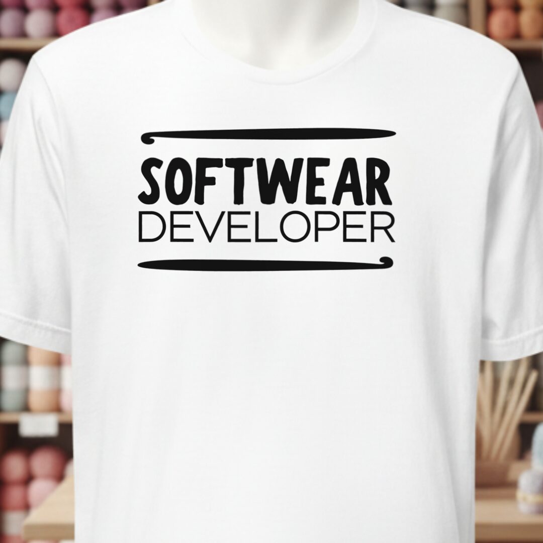 Software Developer Crochet T-Shirt White t-shirt
