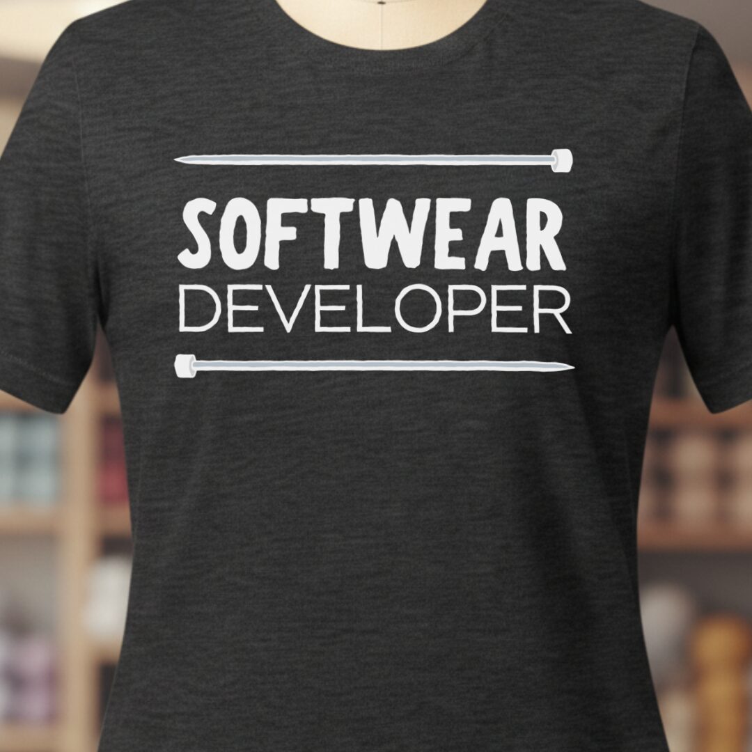 Softwear Developer Knitting T-Shirt Dark Grey t-shirt