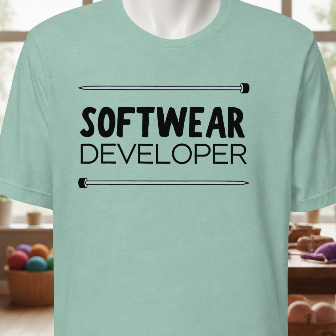 Softwear Developer Knitting T-Shirt Sea Breeze t-shirt