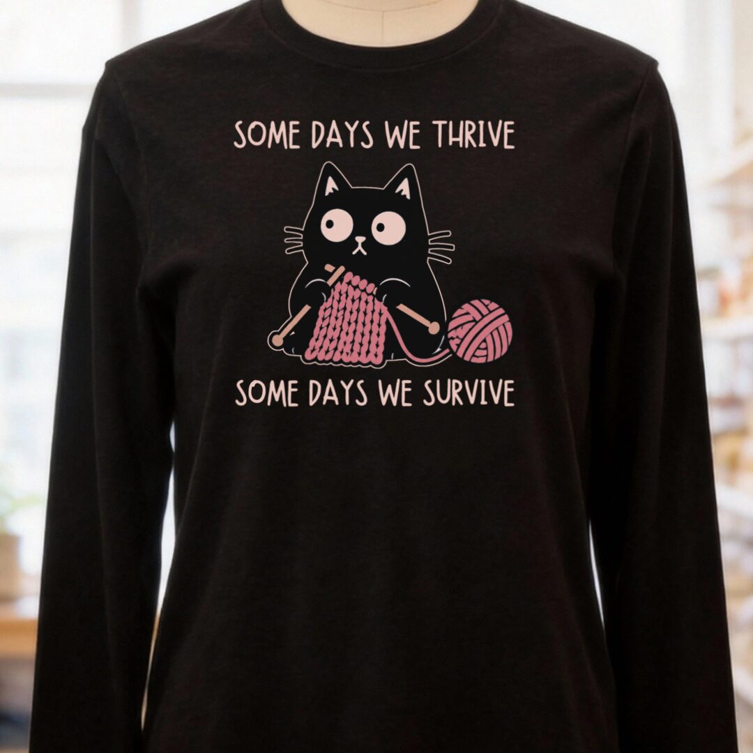 Some Days Long Sleeve Tee Black t-shirt