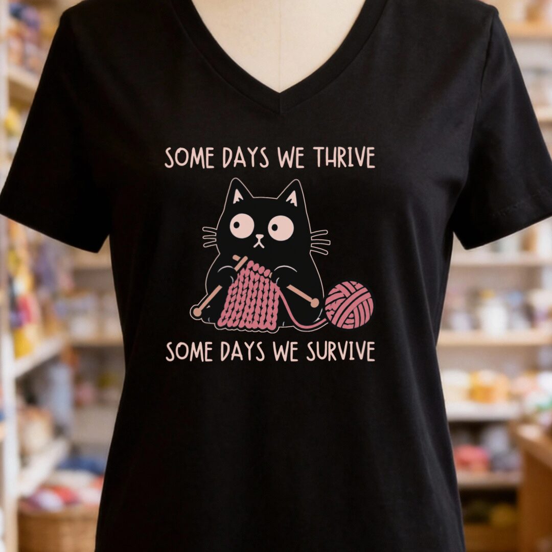Some Days V-Neck T-Shirt Black t-shirt