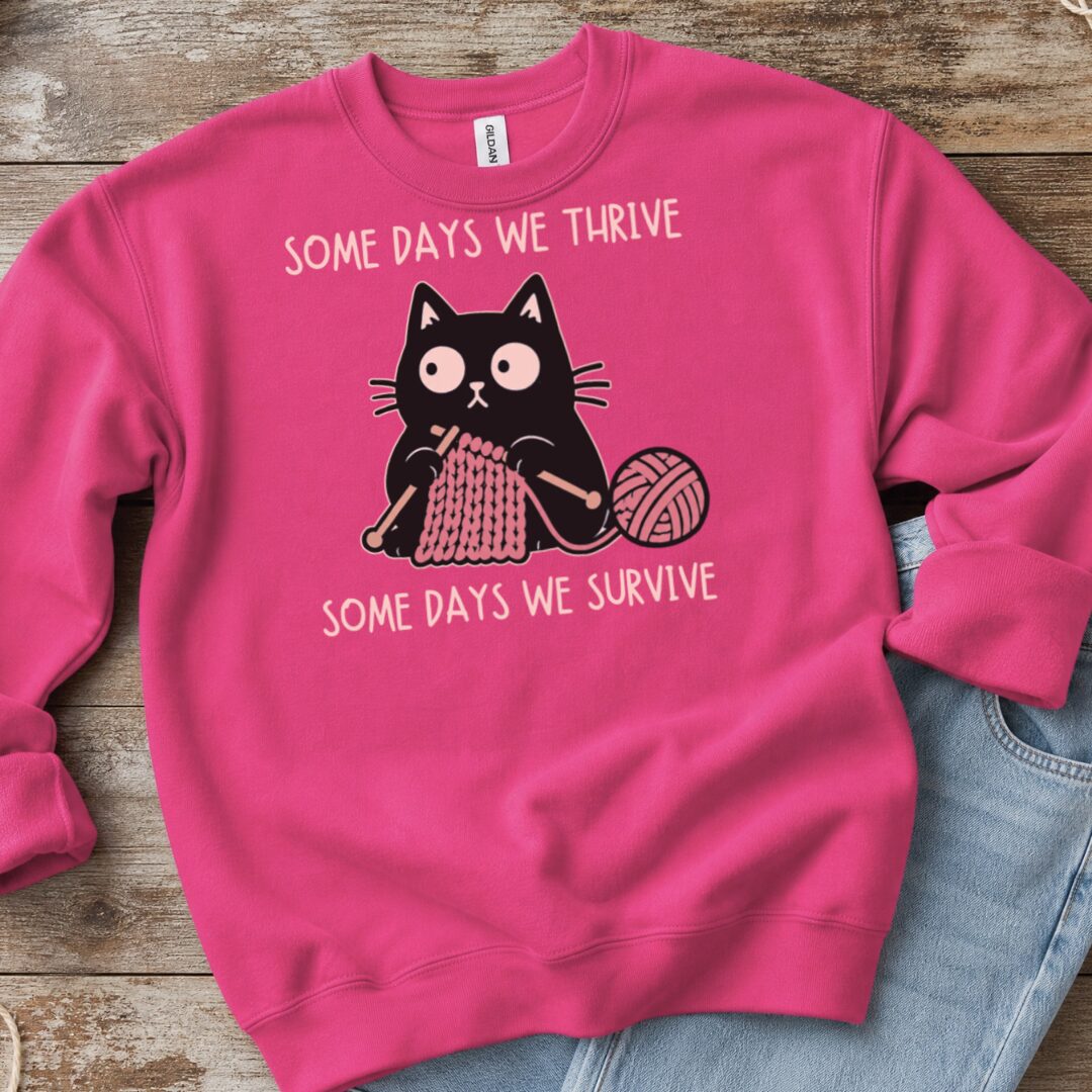 Some Days Sweatshirt Bright Pink t-shirt