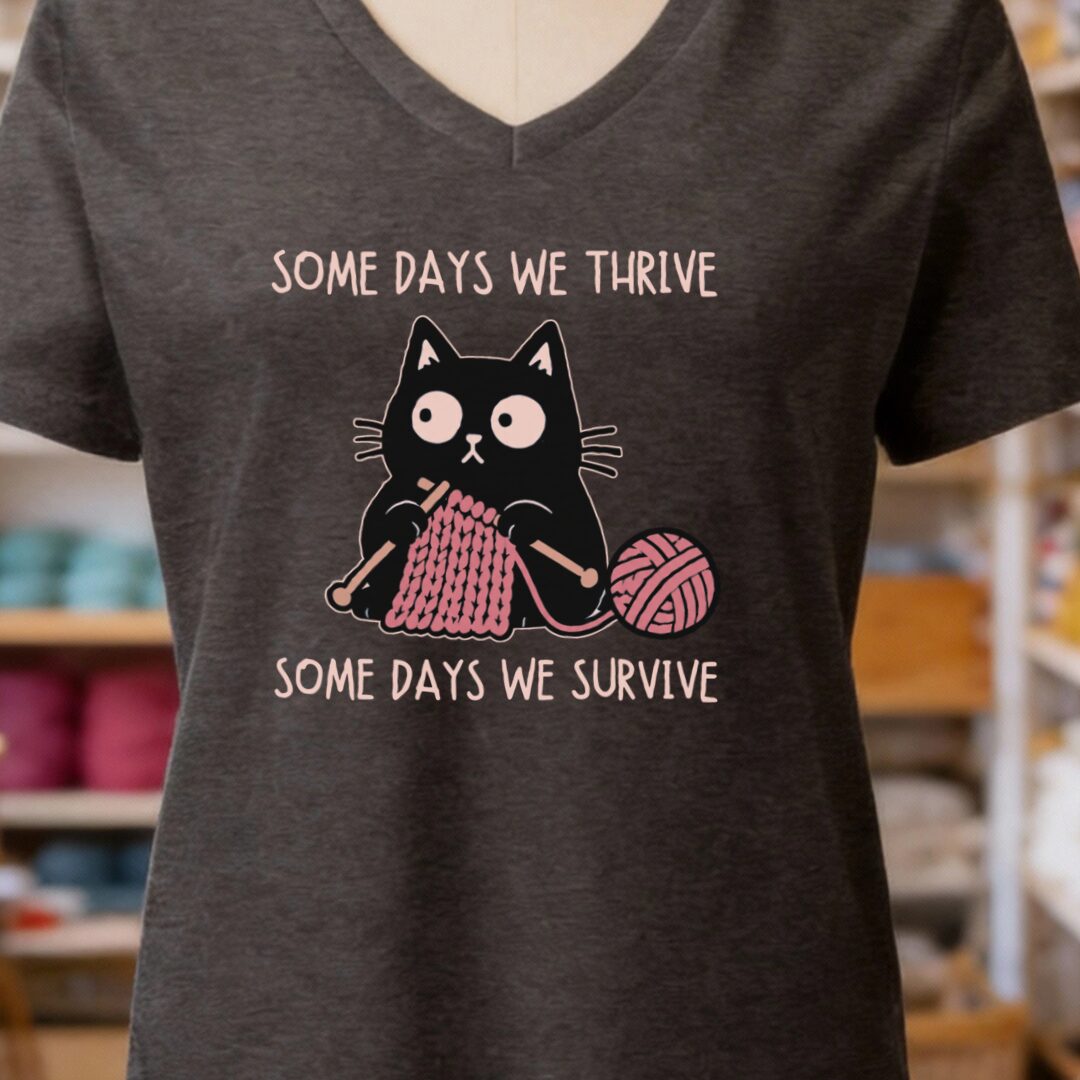 Some Days V-Neck T-Shirt Dark Grey t-shirt