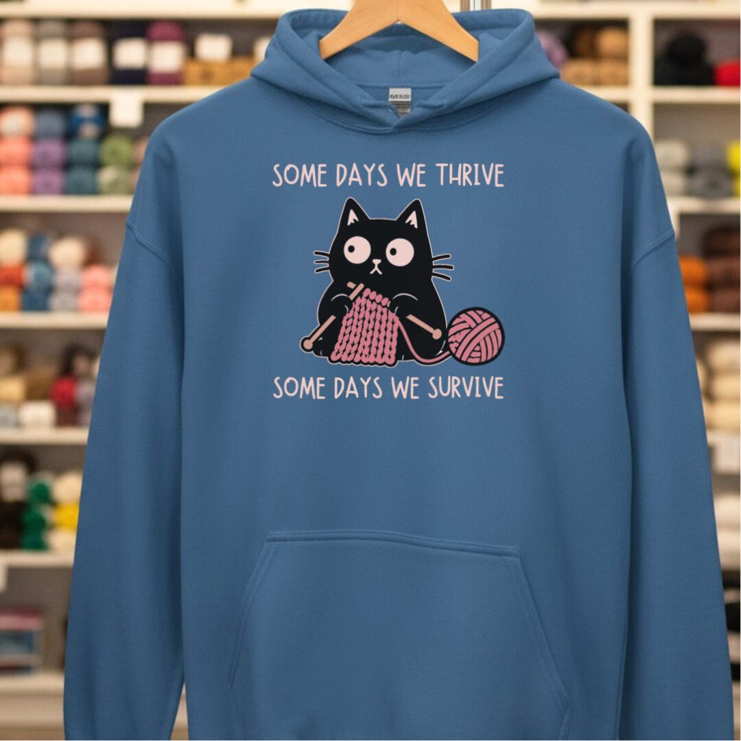 Some Days Hoodie Indigo Blue t-shirt