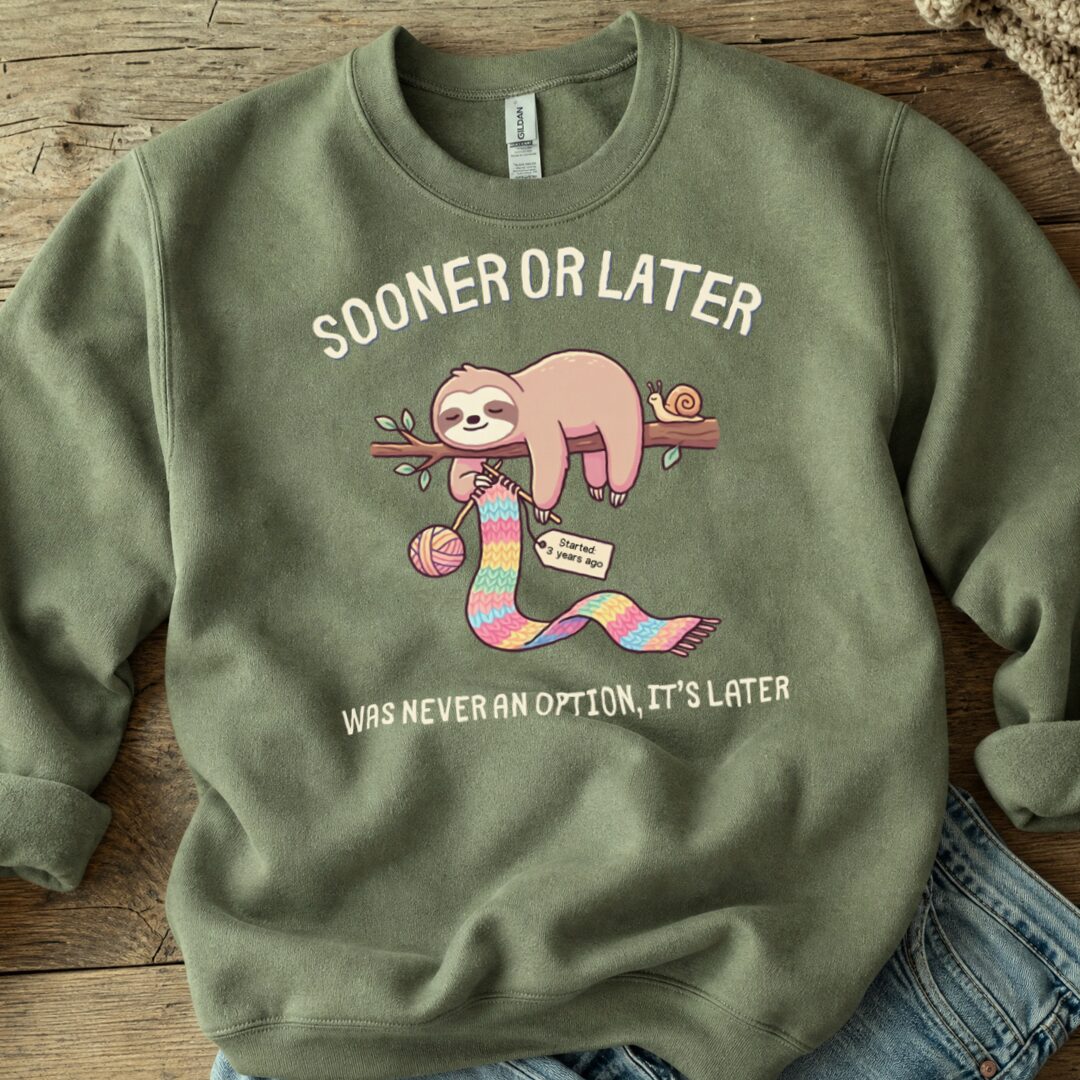 Sooner Or Later Sweatshirt Military Green t-shirt