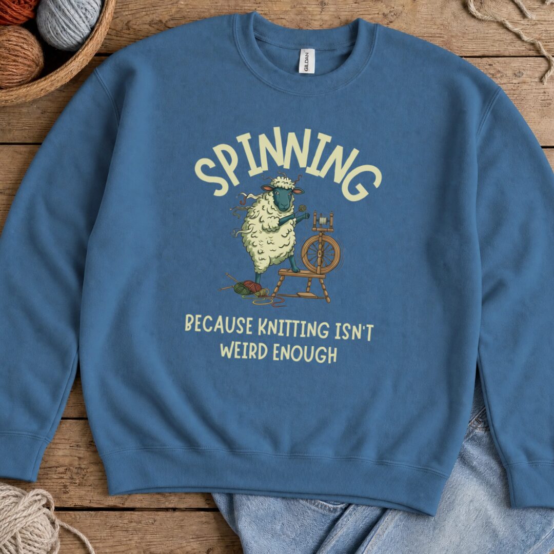 Spinning Sweatshirt Indigo Blue t-shirt