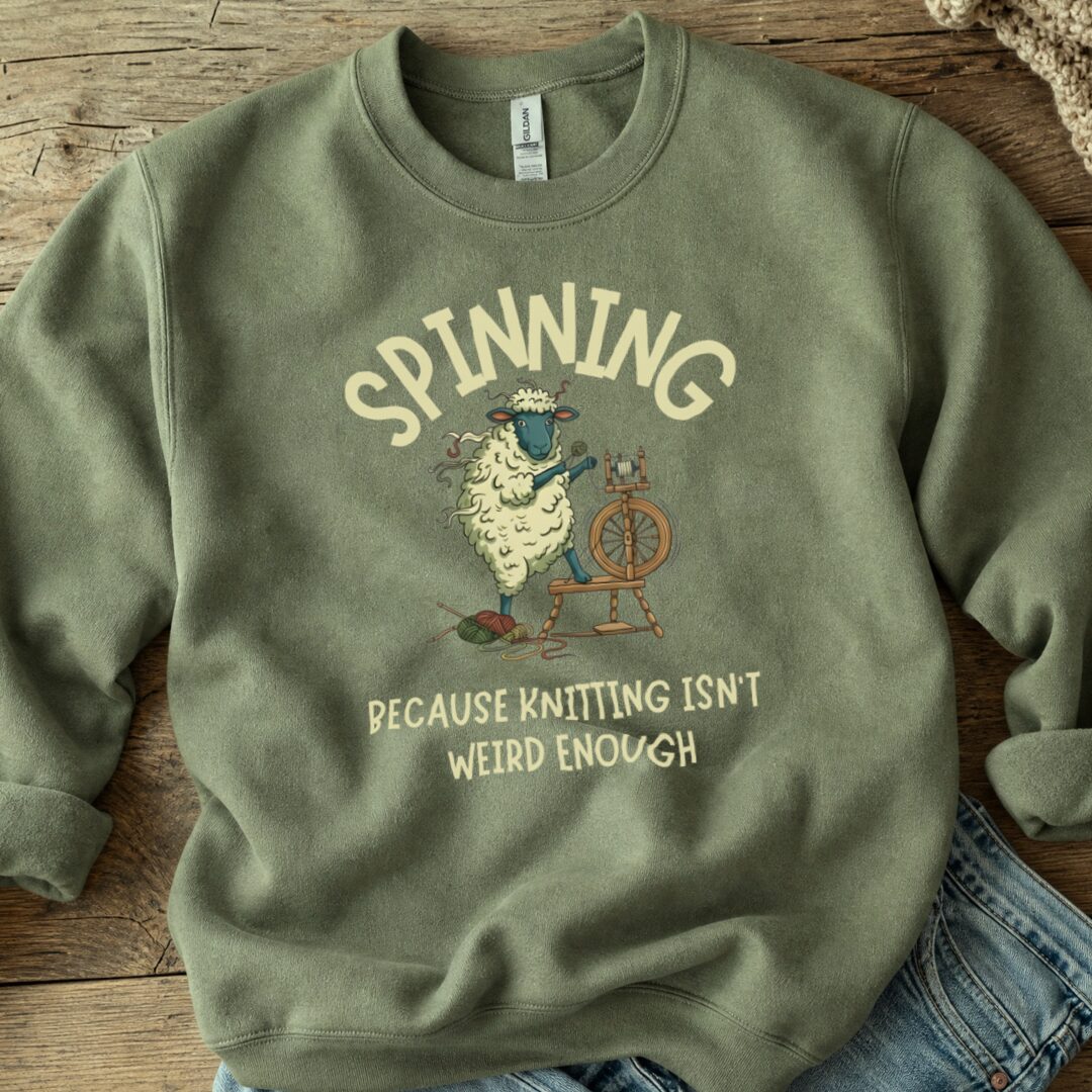 Spinning Sweatshirt Military Green t-shirt