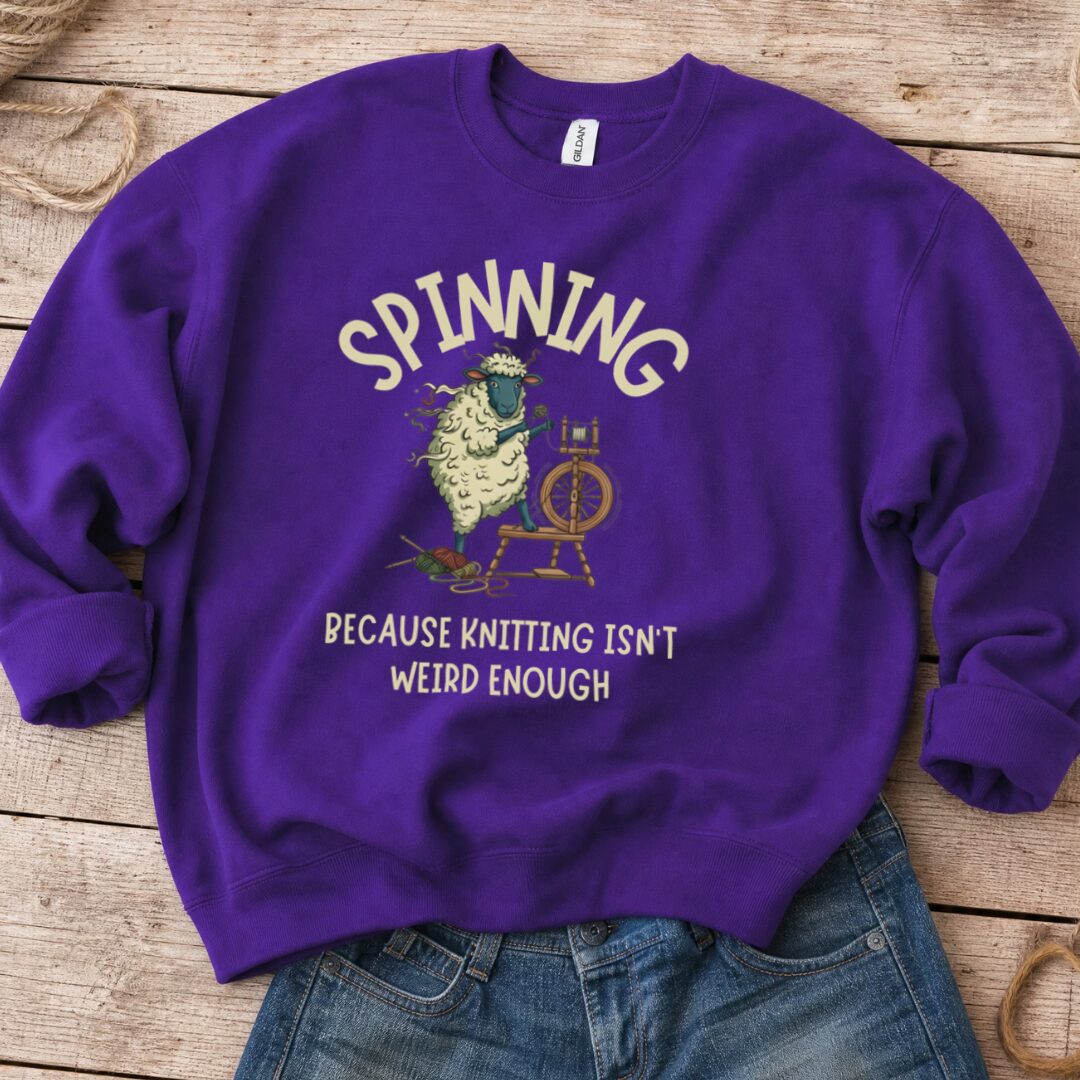 Spinning Sweatshirt Purple t-shirt