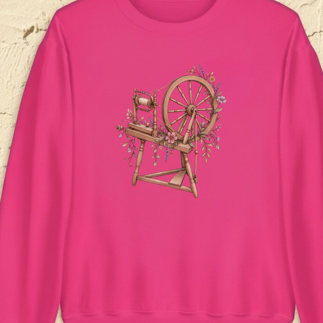 Spinning Wheel Bright Pink Sweatshirt.jpg